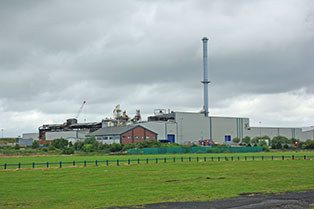 The former Sonae chipboard factory in Knowsley, Merseyside, which closed in 2012
