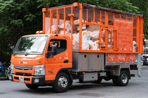 The truck is designed to emit 25% less carbon than conventional diesel vehicles