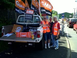 GMB previously carried out industrial action in 2012, pictured, following plans to cut operating hours at five HWRCs