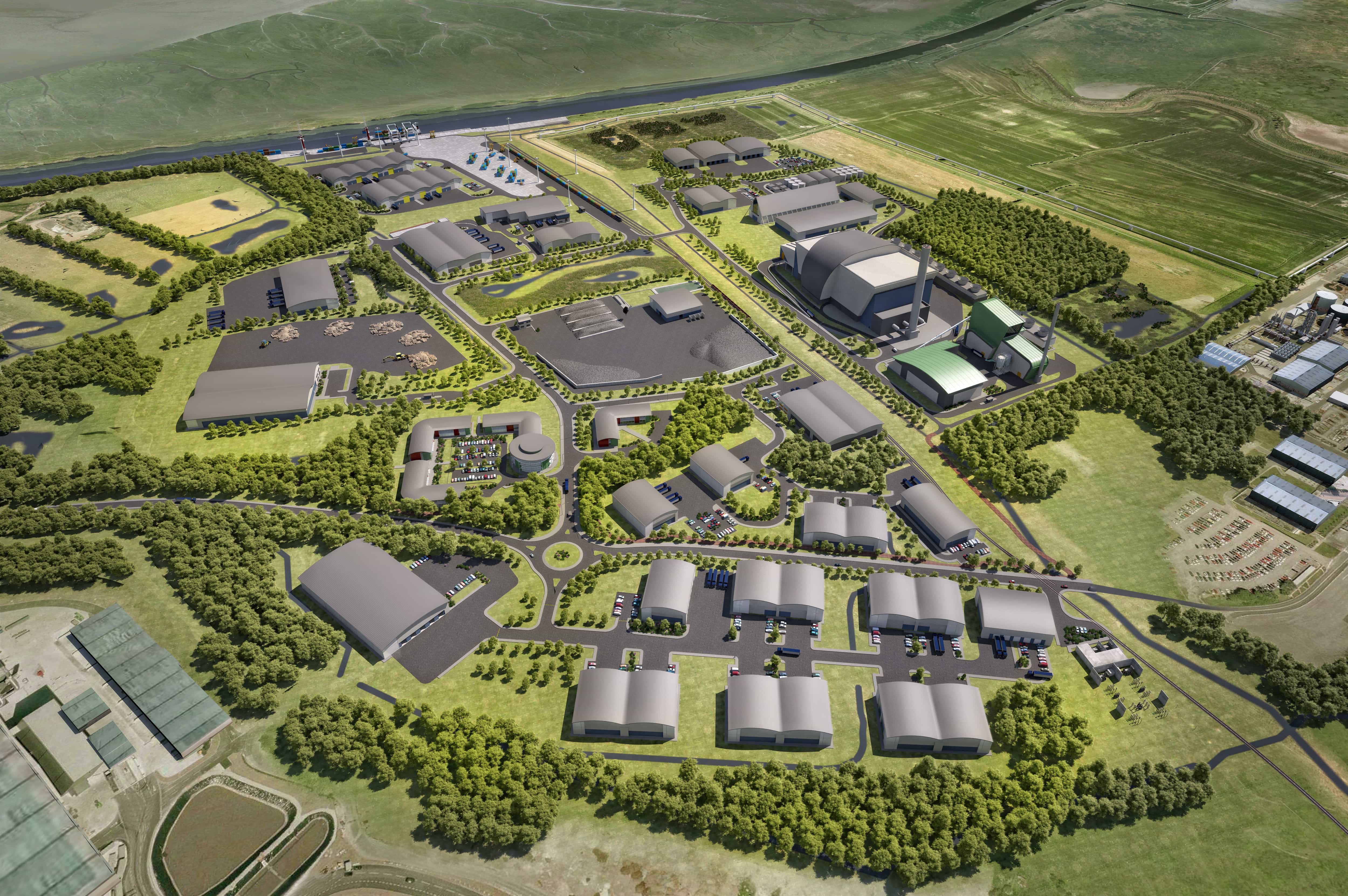Artist's impression of the Protos site, which could still contain Peel and Covanta's flagship EfW