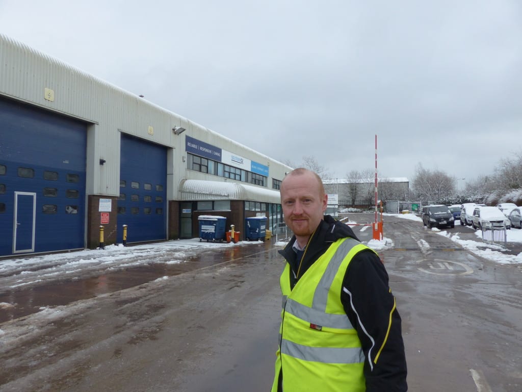 Stockport council waste manager Adam Forbes at Solutions SK’s depot
