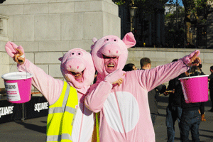 Fundraisers at the event were keen to get food waste back on the menu