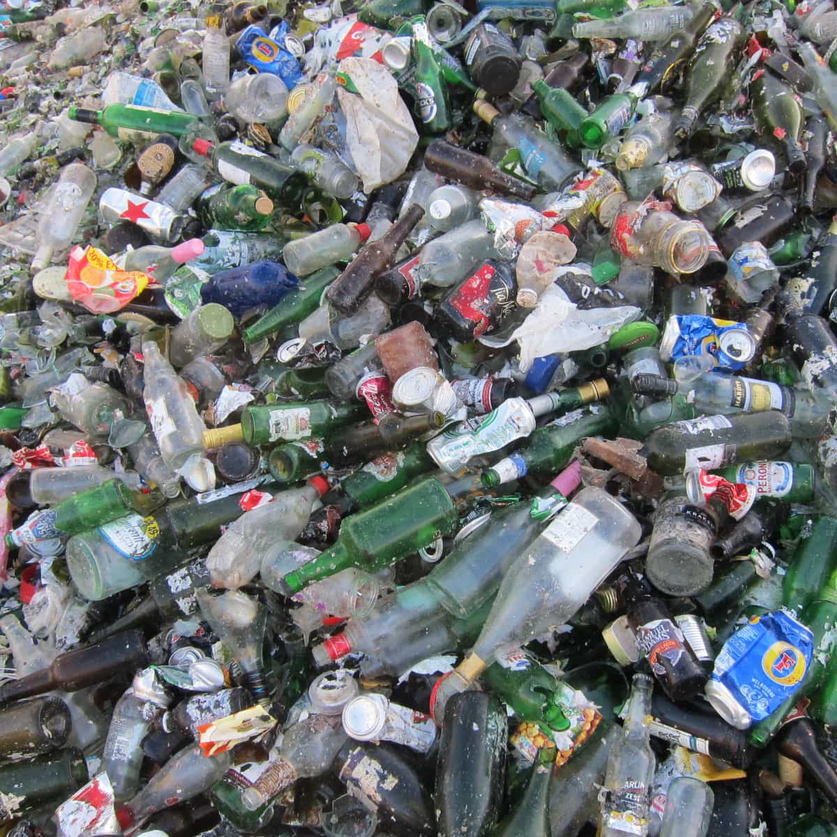 glass bottles