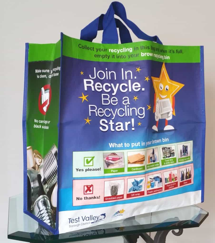 Multi-trip bags are being used by flat residents in Test Valley