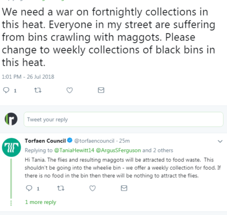 Heatwave bin collections