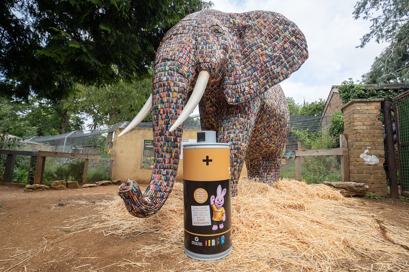 Duracell promotes battery recycling with elephant sculpture