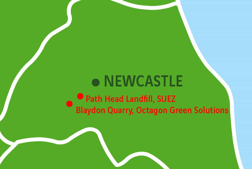 Blaydon Quarry Path Head landfills suez and Octagon