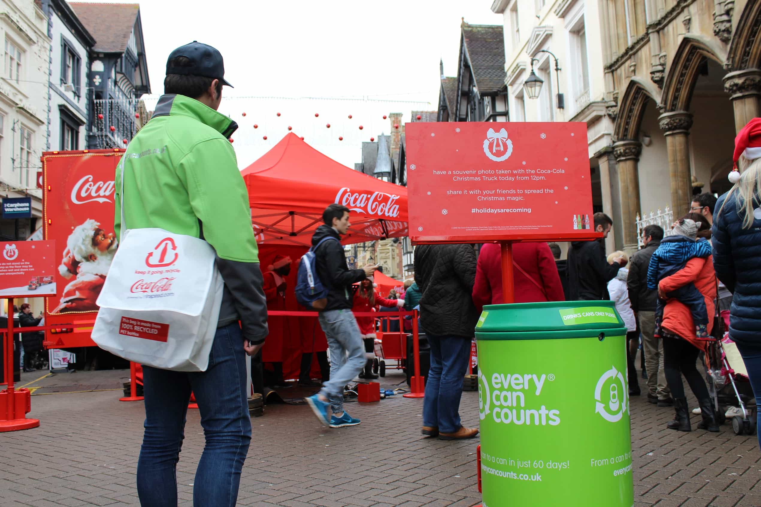 Coca-Cola’s Christmas truck tour has been supported by a recycling initiative