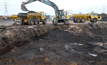 Construction work on the plant began last month