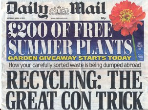 Recycling is often in the headlines; but not always for the right reasons