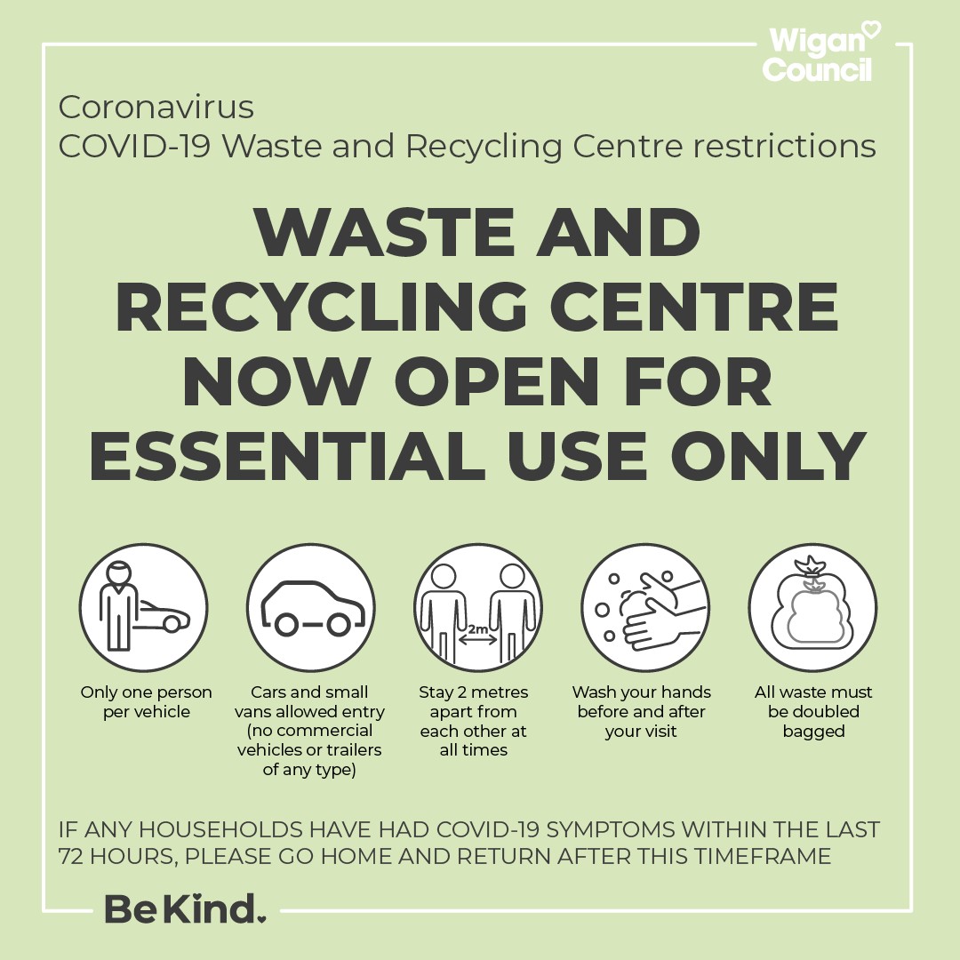 Wigan council reopens HWRCs