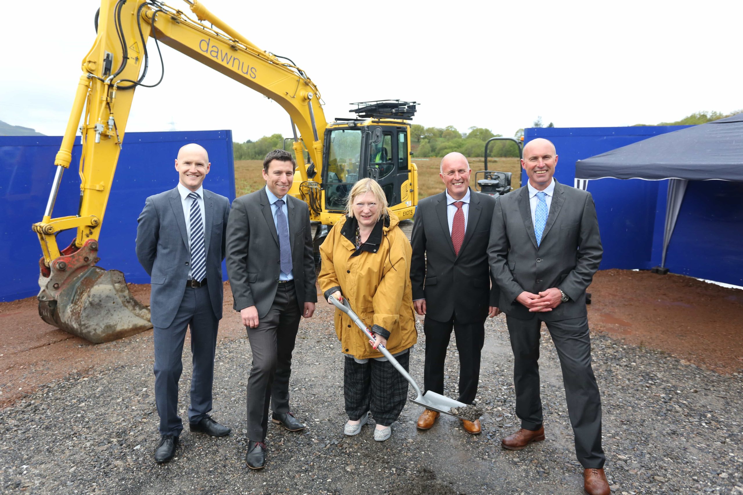 Welsh Government minister Edwina Hart, centre, attended the groundbreaking ceremony