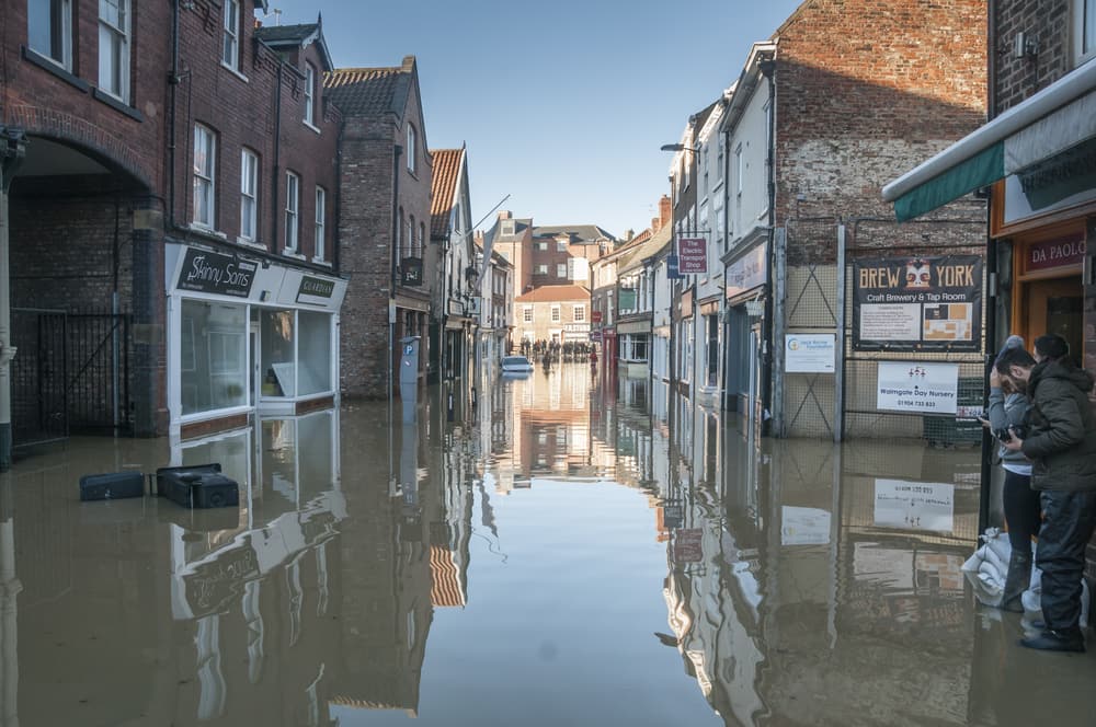 Flooding severely affected parts of Northern England including York, pictured