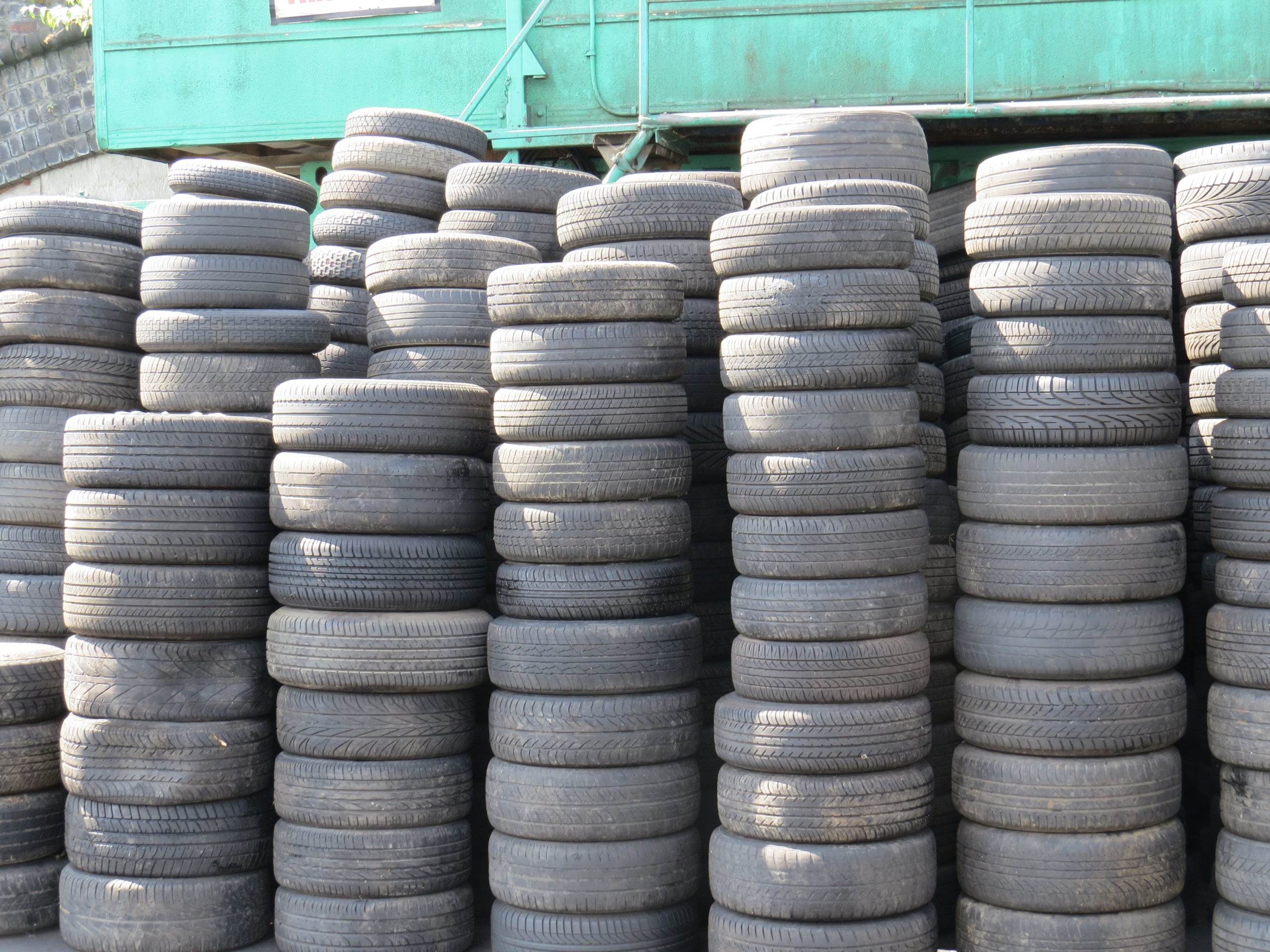 Used tyres for reuse - these help towards achieving the ELV recycling target