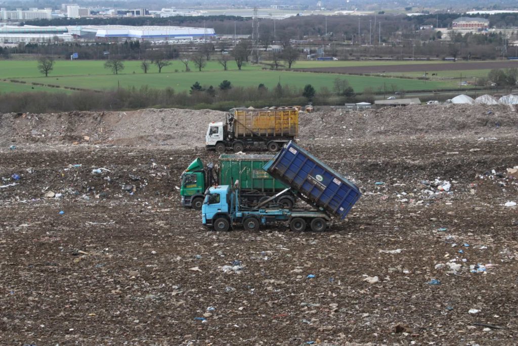 Around 2,000 lorries delivered to the site at its peak