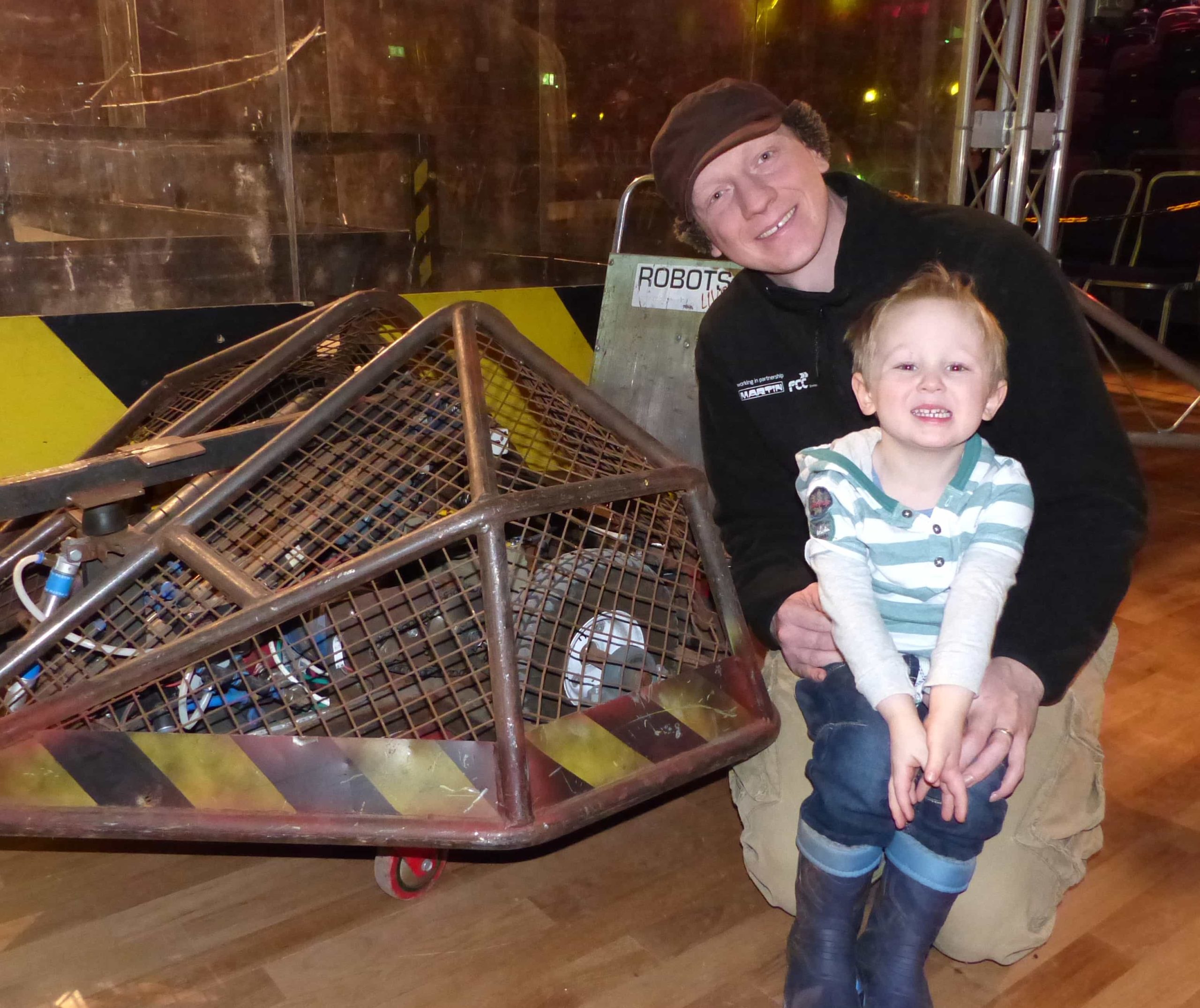 Cheshire West and Chester residents Jody and Noah were among those to learn about WEEE recycling at WEEE Love Robots