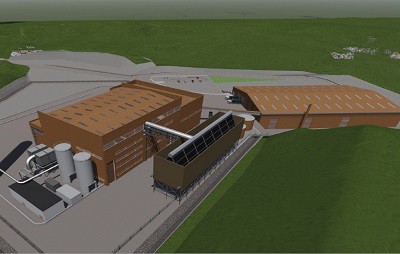 Artist's impression of the Levenseat EfW plant and sorting facility