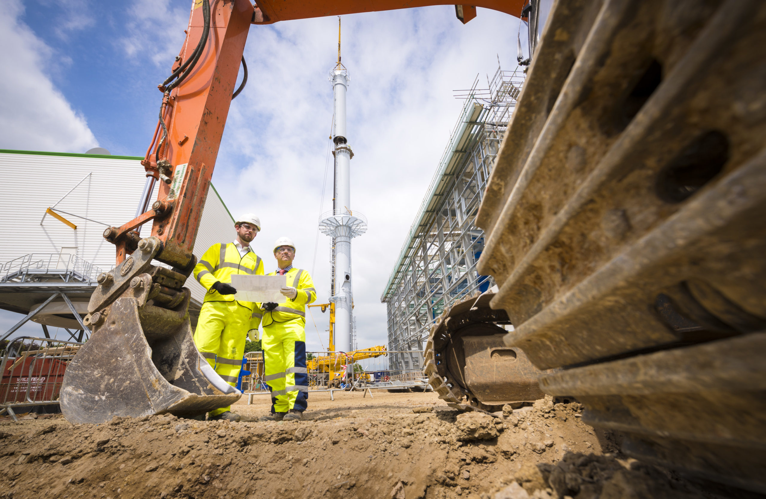 Amey operatives inspect progress at the Milton Keynes site