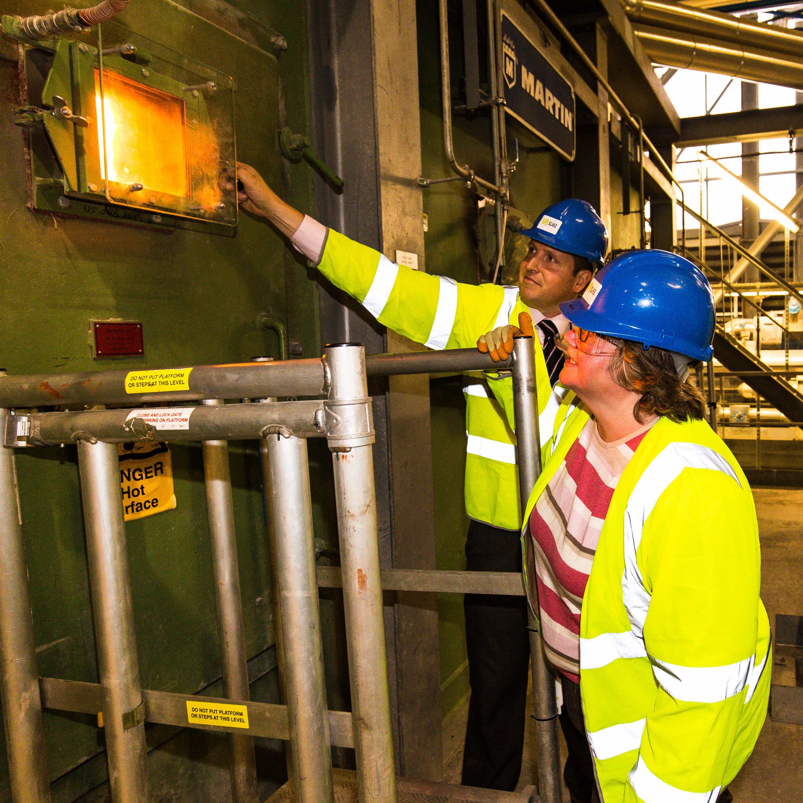 Therese Coffey, Defra Minister pictured during her visit to the Suffolk energy from waste facility, Ipswich, Suffolk, United Kingdom on 16-September-2016. Picture: Stephen Waller www.stephenwaller.com
