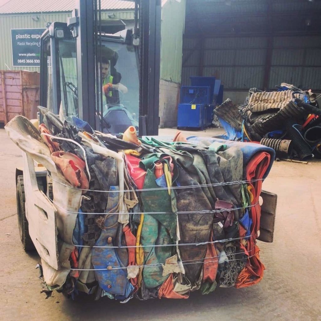 Rigid plastics are handled at the site