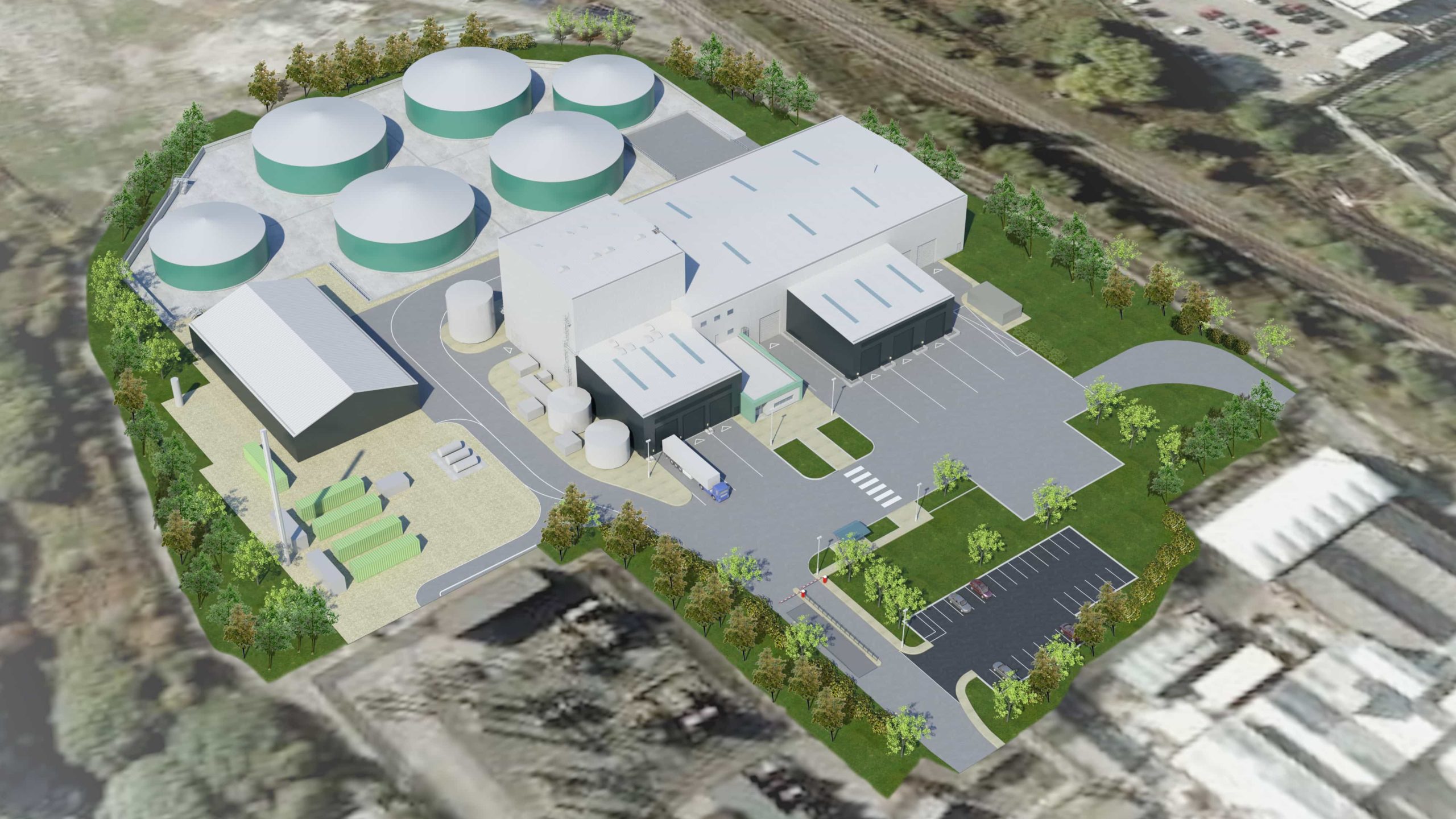 An artist's impression of the REnescience plant which DONG plans to build in Northwich