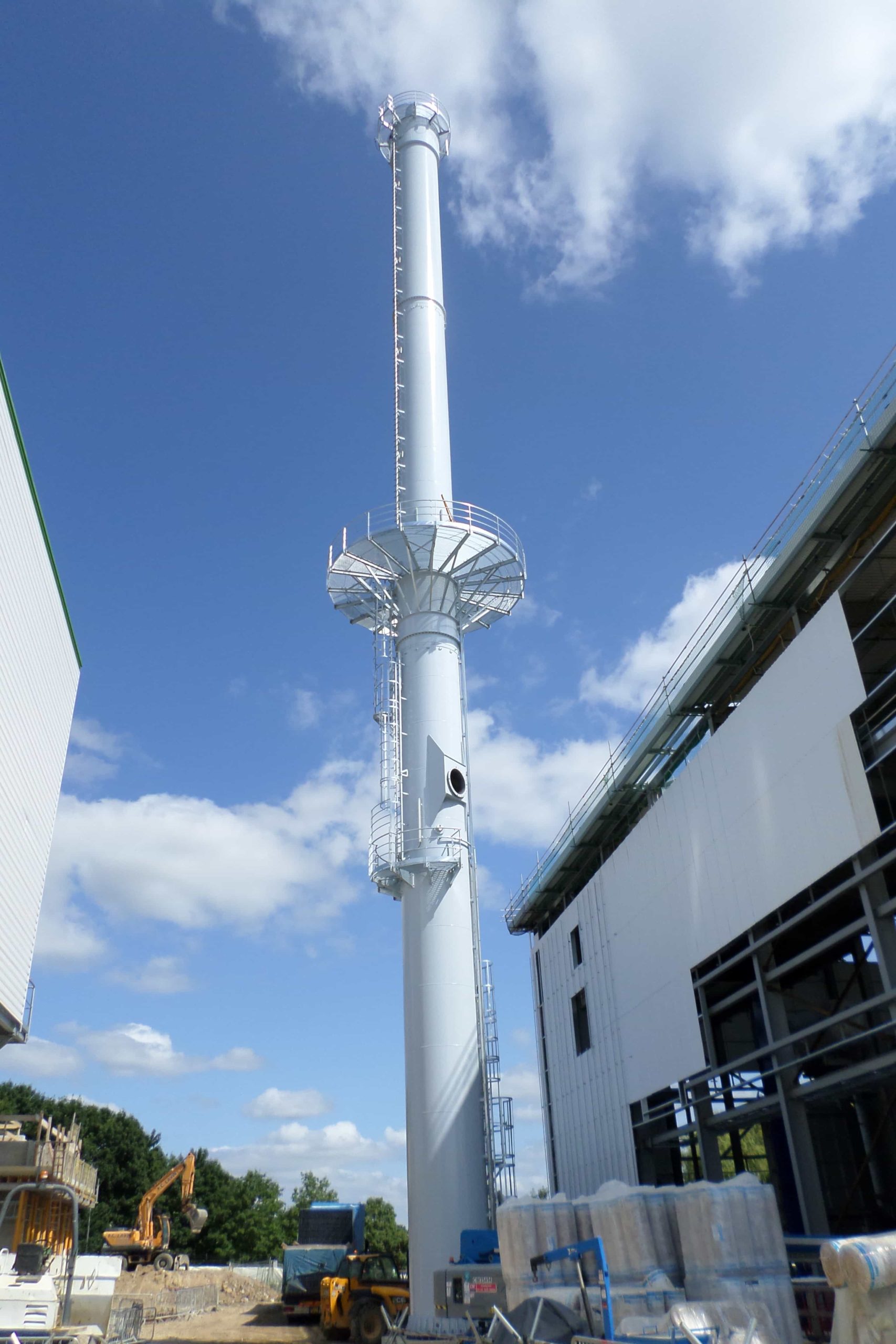 The stack at Amey's MK Waste recovery park was erected earlier this summer