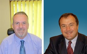 (-r) Simon Ellin, chief executive of the Recycling Association; and Simon Weston, director of raw materials at the Confederation of Paper Industries