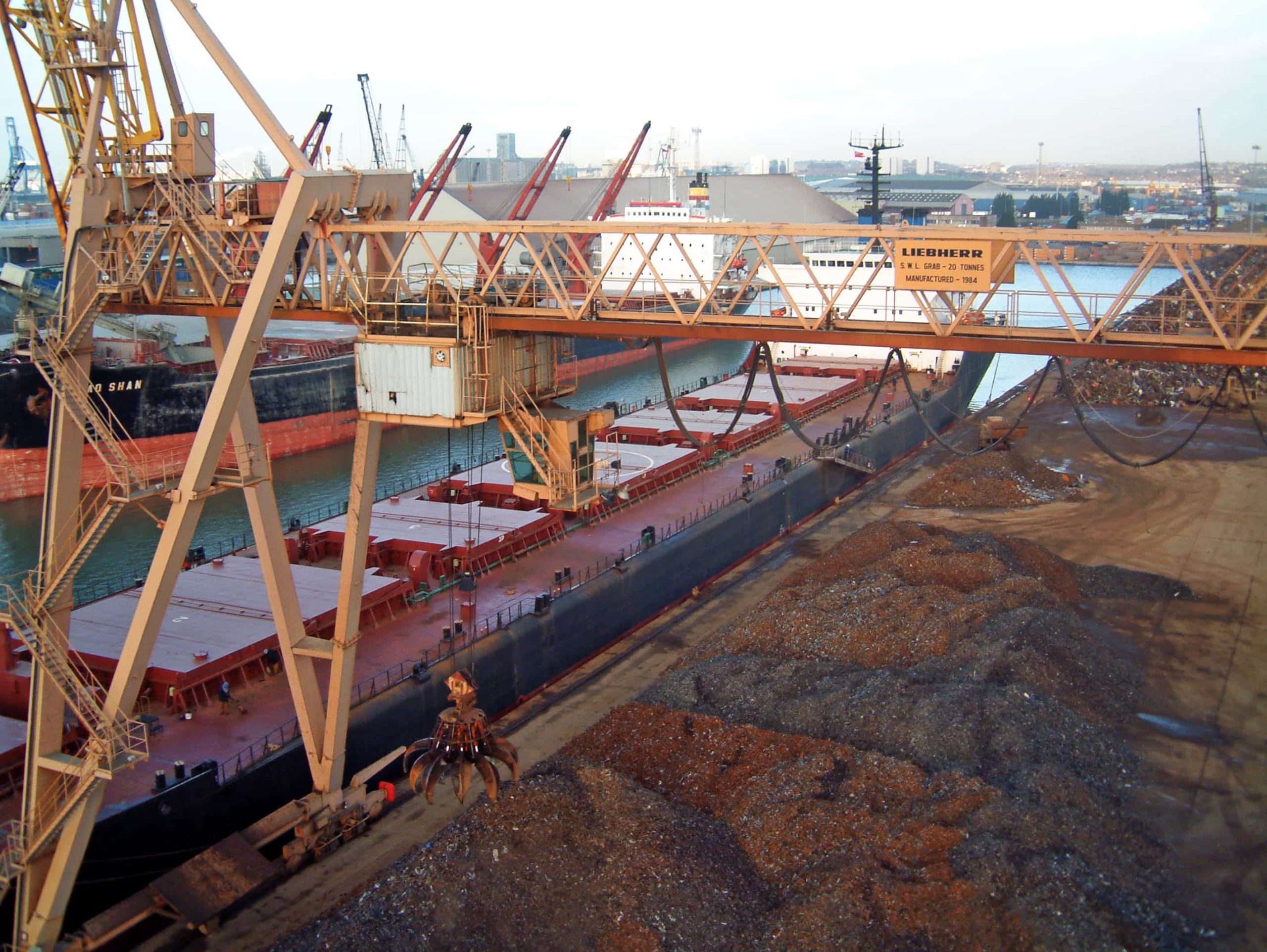 Over 1 million tonnes of scrap metal passes through the Tilbury Docks site each year