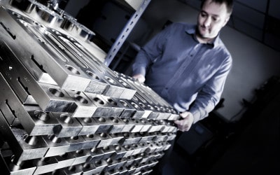 Load cells being prepared for use by Vehicle Weighing Solutions
