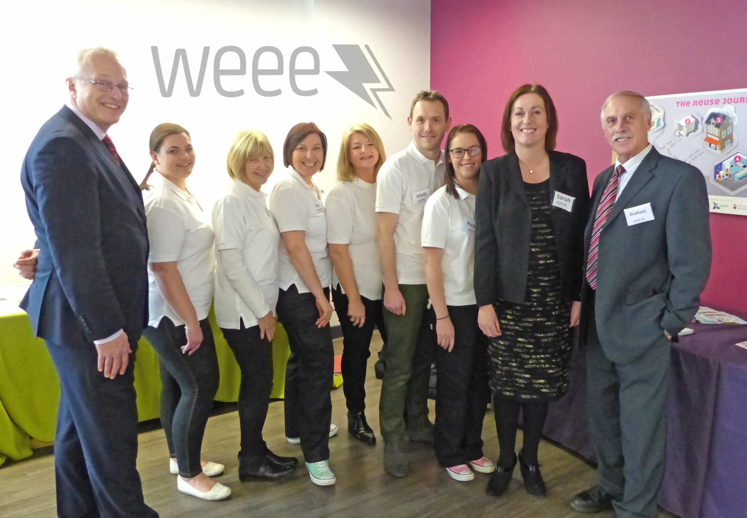 The Valpak team at the WEEE Love Robots event