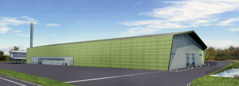 An artist's impression of the Clean Power Corby facility, which will include material recovery and gasification features