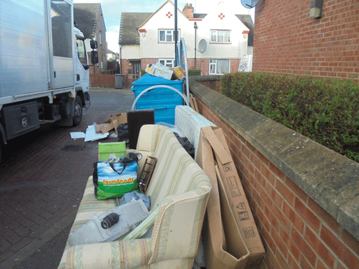 The removal means that some streets in Derby have been left without a recycling service