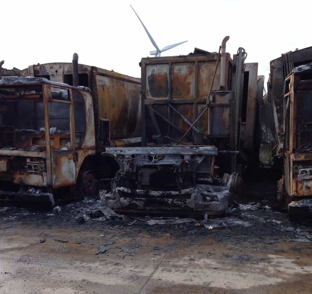 east northants vehicles fire 1