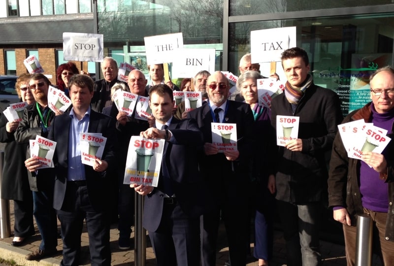 South Gloucestershire Conservatives have campaigned against charges for the collection of green waste