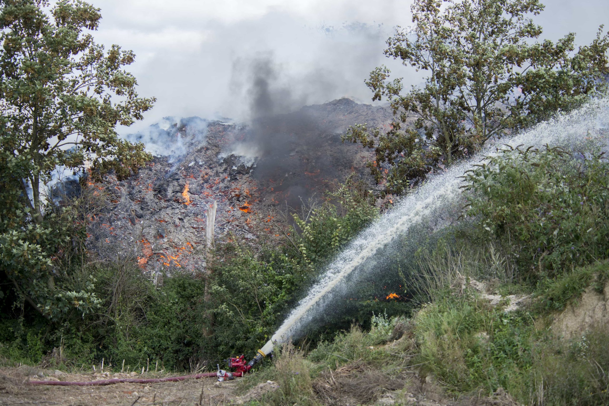 Firefighters tackled the blaze at the site for around two months. (Picture: Essex Fire Service)