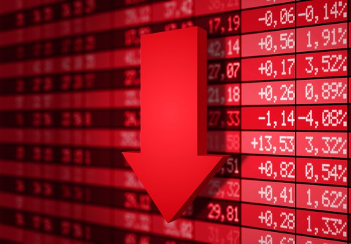 shareprices down