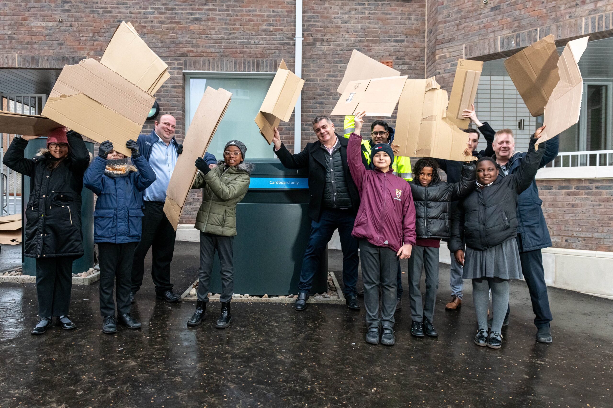 Residential cardboard shredder installed at london development