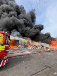 Widnes, waste fire, recycling fire, cardboard fire
