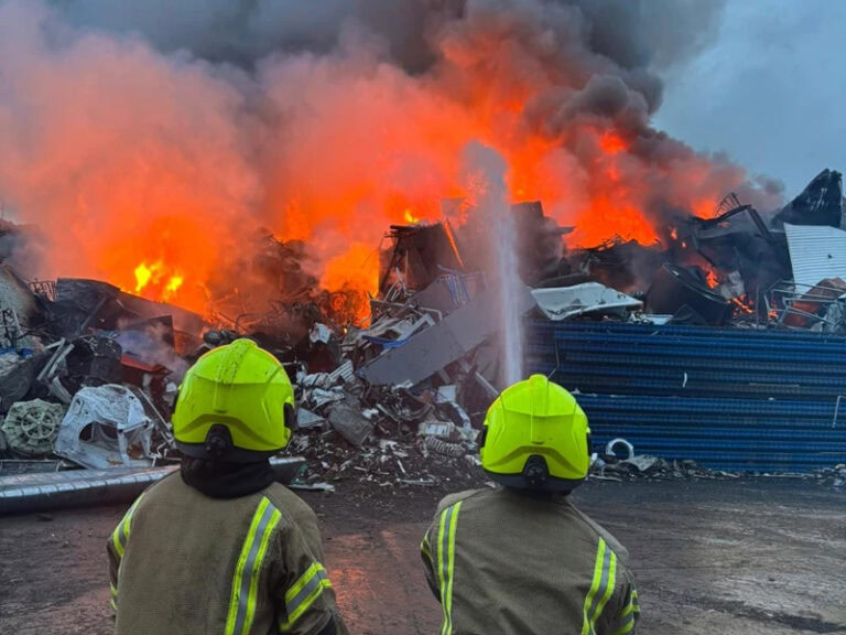 Two waste site fires see crews deployed across England