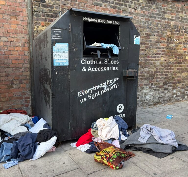 Fly tipping soars at textile banks as merchants struggle to cope